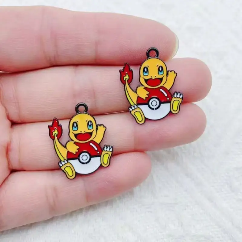 10pcs alloy drip oil cartoon pendant, DIY jewelry making earrings, keychain accessories image 2