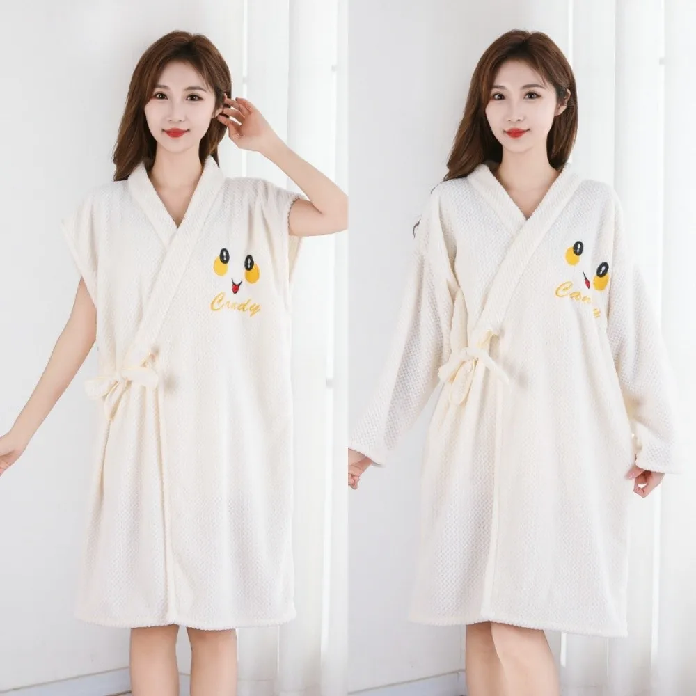 

New Coral Velvet Bathrobe Skirt Soft Thickened Shower Robe Quick Dry Comfortable Bath Towel