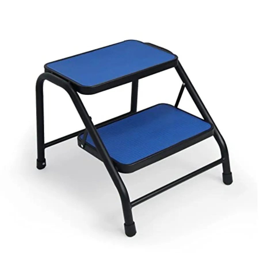 

Двухступенчатая лестница-табурет с широкими противоскользящими ступенями, усиленная, портативная, для дома, кухни, ванной