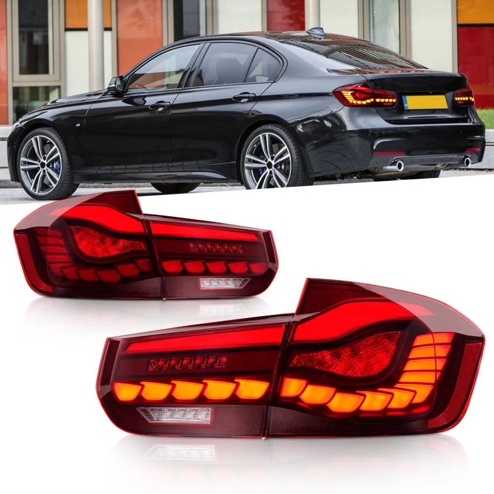 

One Set Taillight Led Lamp For 3 series F30 F35 2012-2018 Dragon Scale Tail Light Assembly Brake+Running+Reverse+Fog+Turn Lights