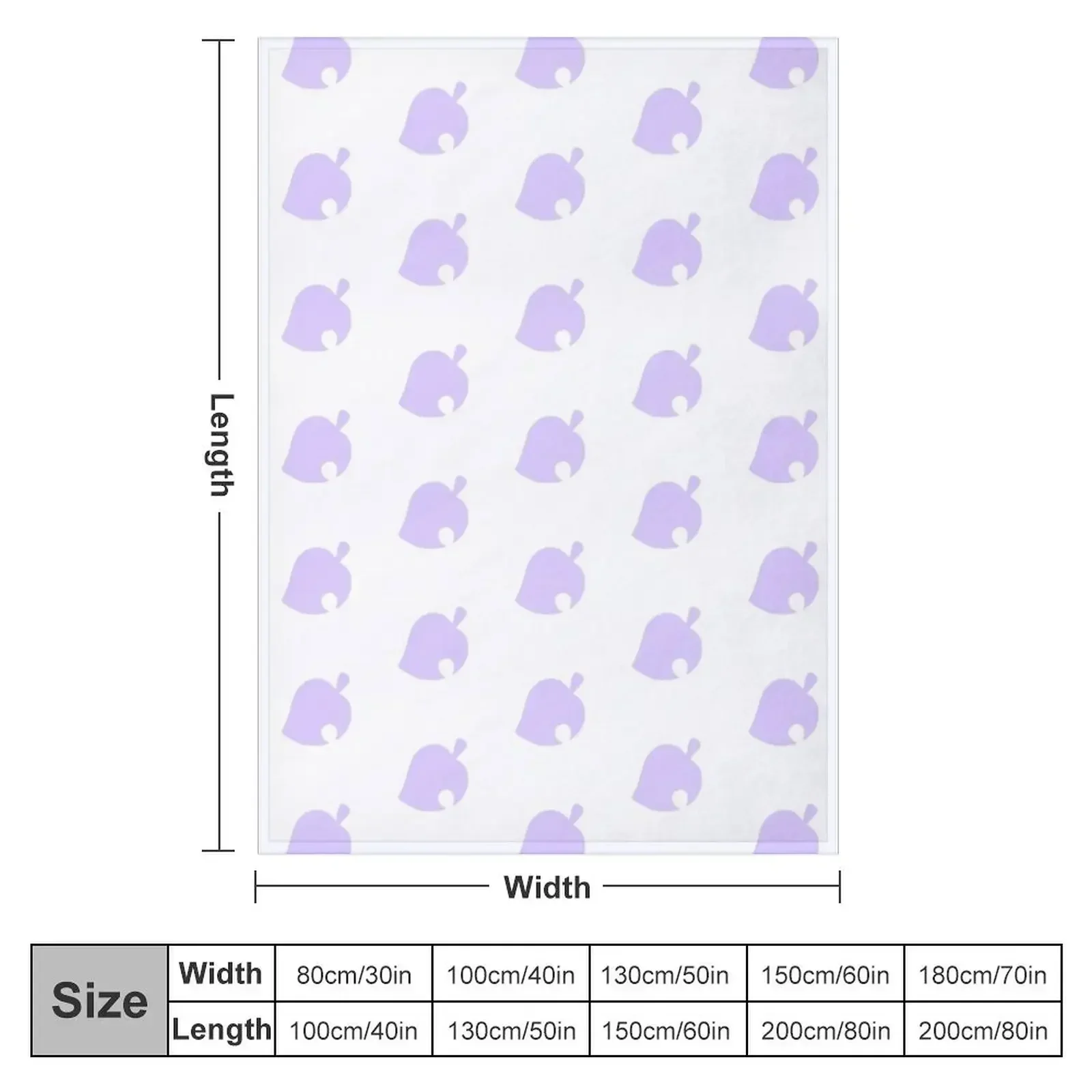 lilac animal crossing leaf Throw Blanket warm for winter Personalized Gift Shaggy Blankets Sofas Of Decoration Blankets