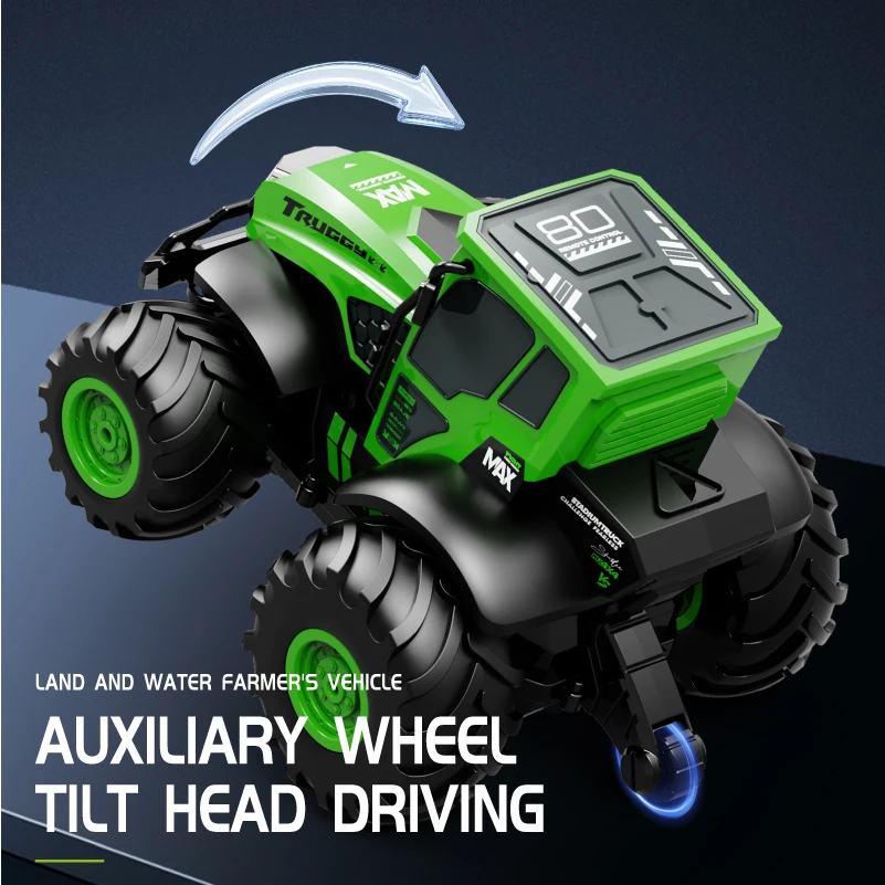1:14 Scale Amphibious RC Car Full Proportional 4WD Off-road Climbing Farmer Truck Toy Kids Holiday Gift view 5