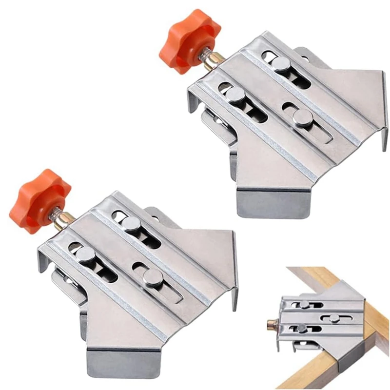 2PCS Multipurpose Corner Clamp 90 Degree Corner Clamp T-Shaped Right Angle Clamping