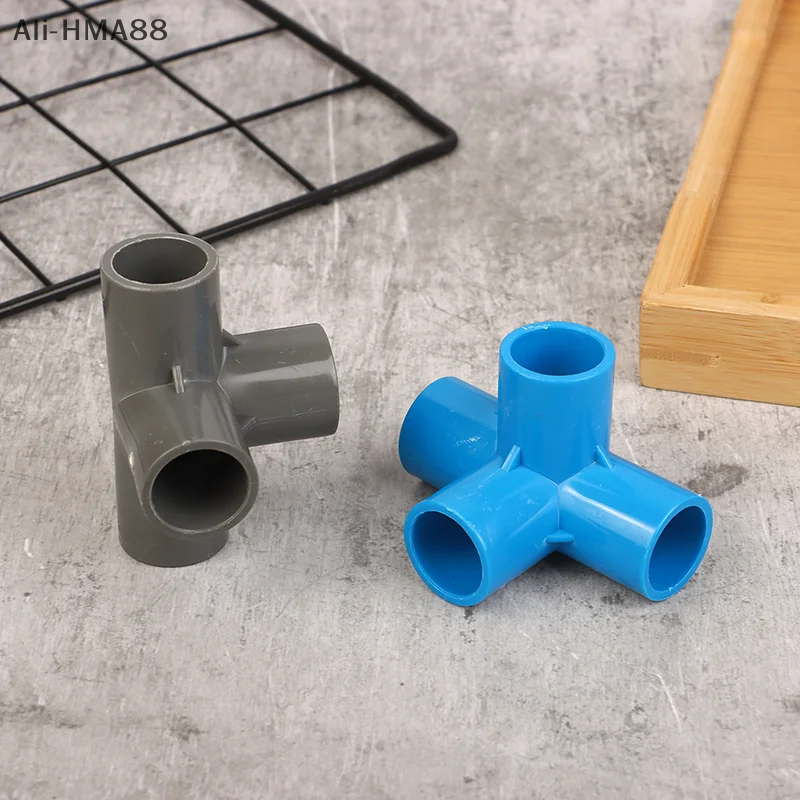5 pz Diametro Interno 20mm Connettore a 4 Vie Tubo in PVC Irrigazione Serbatoio di Pesce Acquario Adattatore di Scarico Bianco/Blu/Grigio