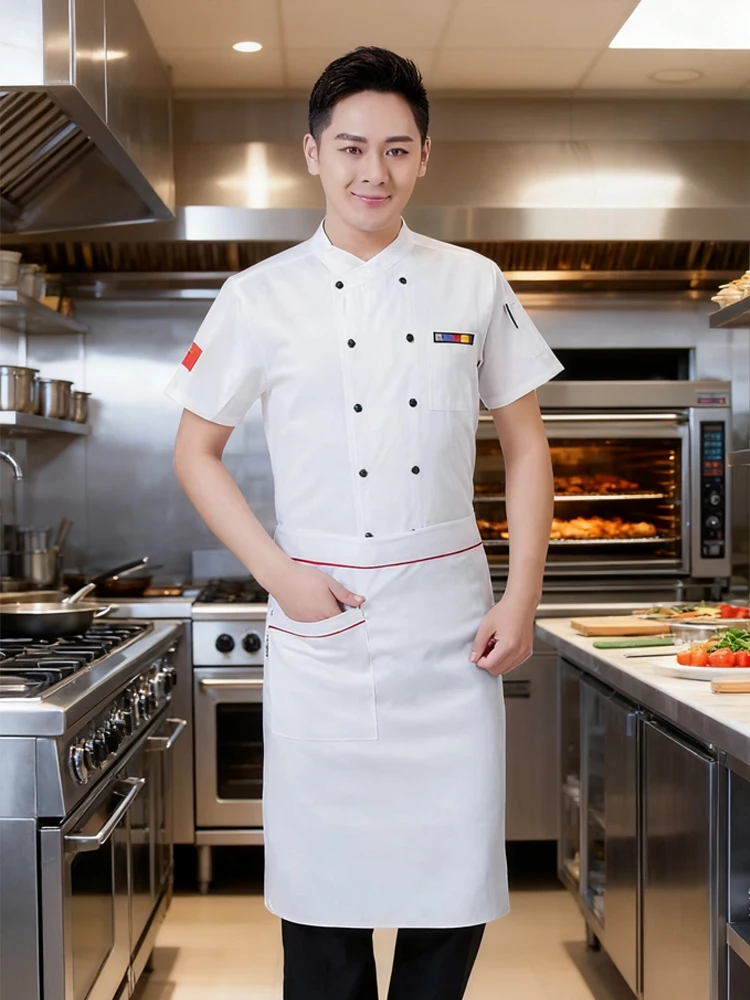 

Professional Airflow Chef Jacket Unisex Cooling Short Sleeve Uniform Designed for All-Day Comfort in Hotel & Western Kitchen