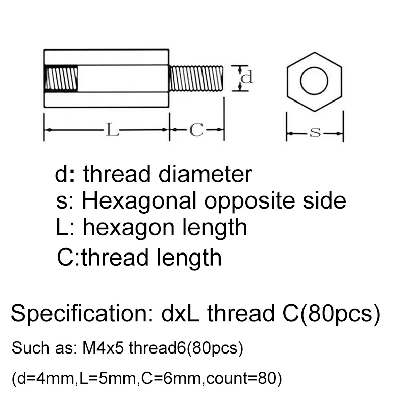 5-80PCS M4 Hex ทองเหลืองสตั๊ดชายหญิง Standoffs คณะกรรมการ Rack Hexagon เกลียวสกรูเมนบอร์ดเสา PCB คอลัมน์