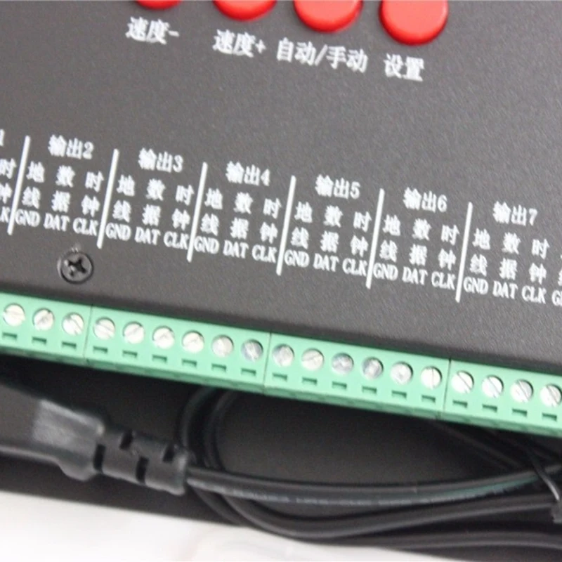 8192 Pixels T8000 T-8000A AC 220V/110VSD Card Pixel Controller For WS2801 LPD8806 RGB LED Strip Controller DC5V