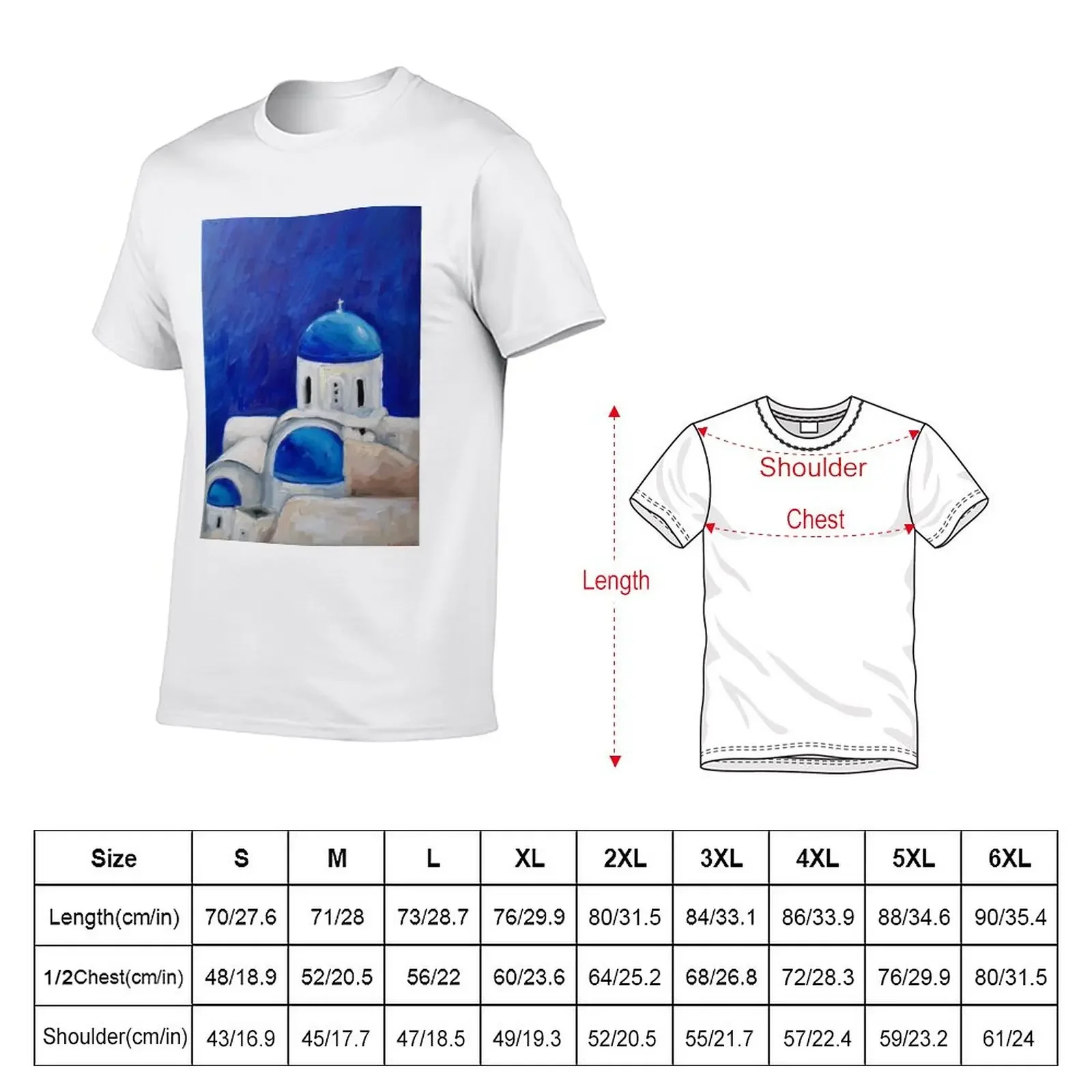 Santorini T-Shirt aesthetic clothes blacks plus sizes mens t shirts