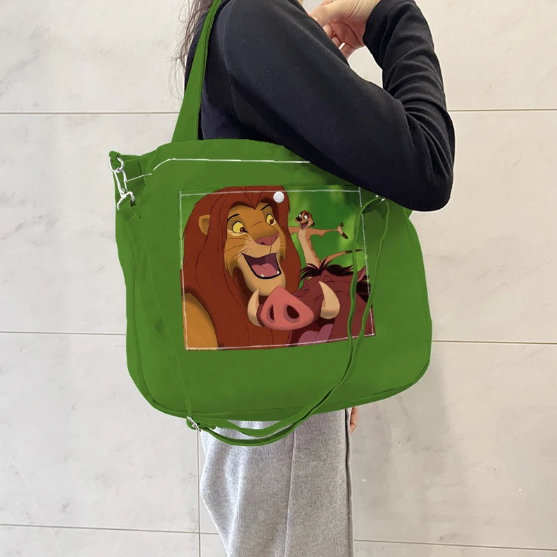 Disney Lion King D5581 Anime Shoulder Bags Customized Cartoon Shopping Bag Casual Shoulder Tote Storage Handbag Gift