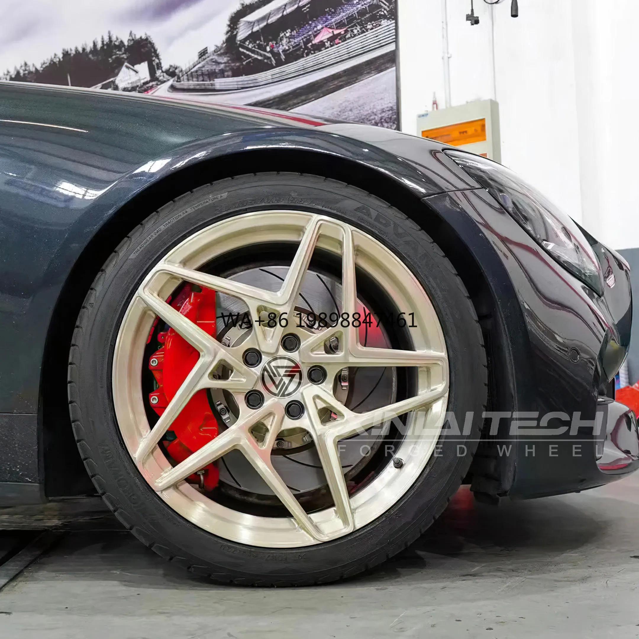 

XL Forged Aluminum Alloy Car Wheels 5x112 5x114.3 5x120 5x130 Deep Concave Monoblock Wheels 17 18 19 20 21 22 23 Inch Gold Rims