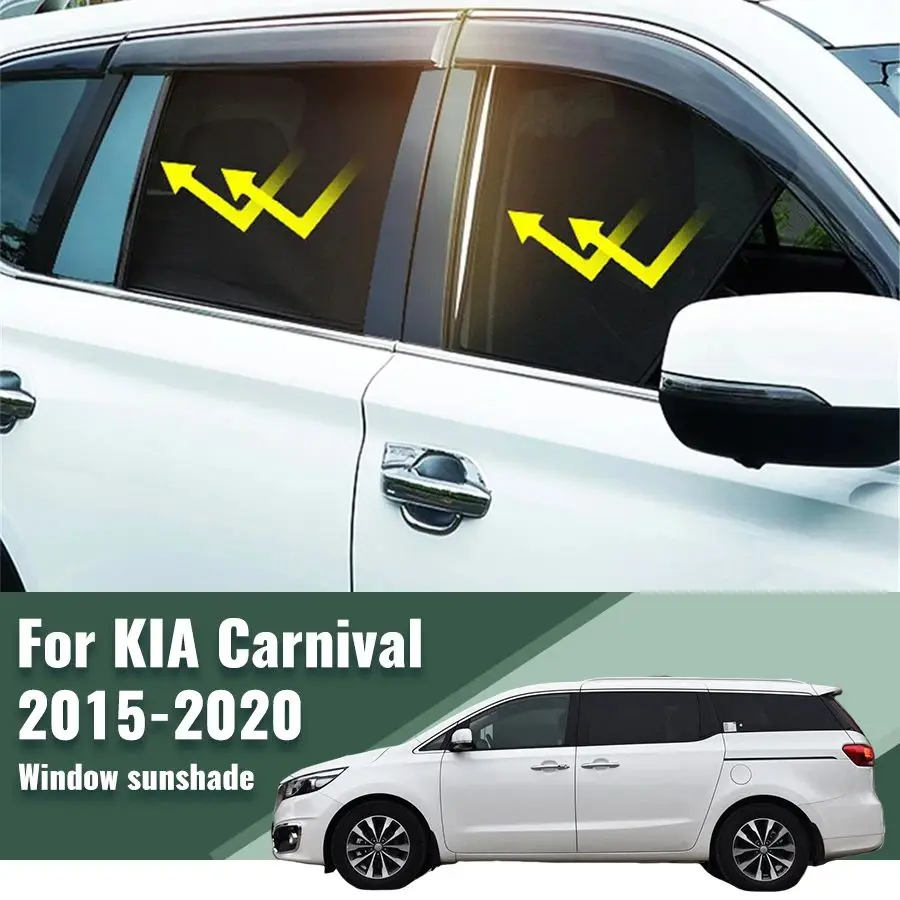 For KIA Carnival SEDONA YP 2014-2020 Magnetic Car Sunshades Front Rear Windshield Blind Curtain Baby Side Window Sun Shade Visor