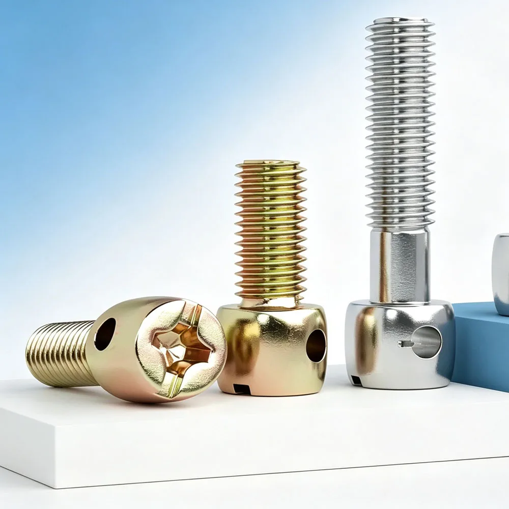 M3 M4 M5 M6 Meter Box Lead Seal Screws, Cross Head Bolts with Hole, 304 Stainless Steel or Zinc Plated