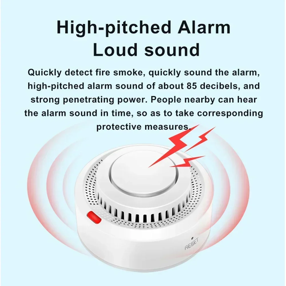 Tuya كاشف الدخان الذكي واي فاي/زيجبي الحماية من الحرائق إنذار أمن الوطن مستشعر التدخين العمل مع Tuya Zigbee Hub #3