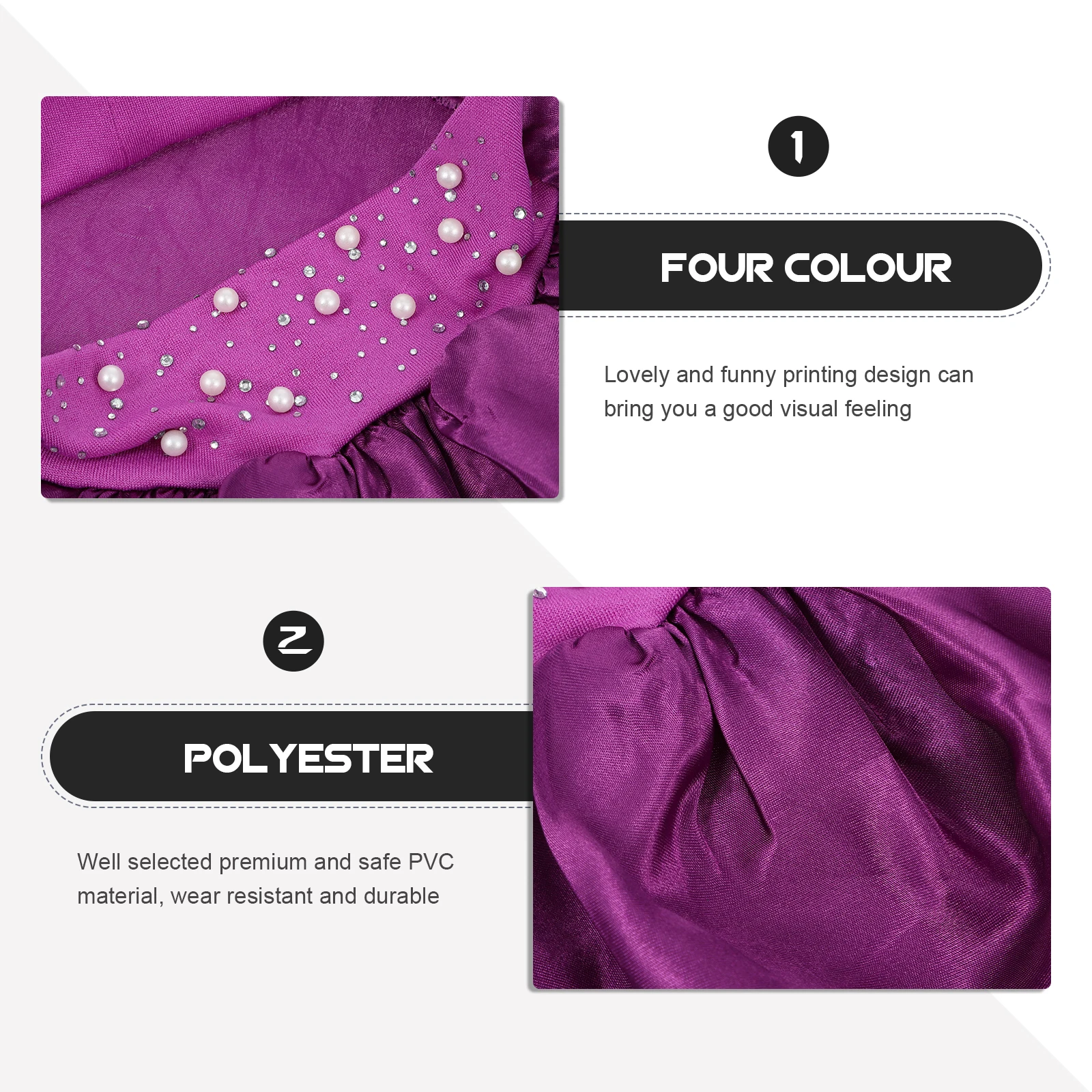 

2pcs Shower Caps Elastic Polyester Sleep Bonnet Bath Caps Foldable Lightweight Travel Hair Face Cleansing Makeup
