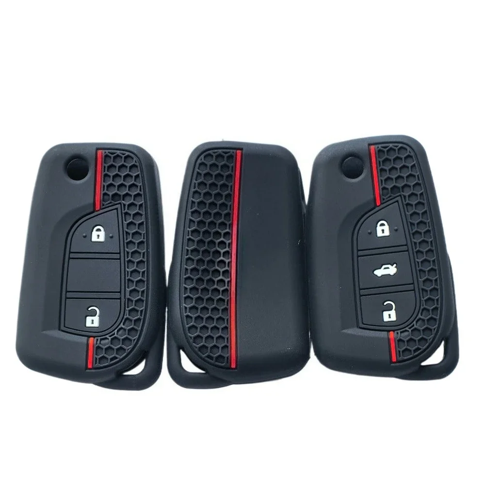 Silicone Car Remote Cover Protector Key Case for Toyota Corolla Auris Reiz Avensis Verso Yaris Aygo Rav4 Scion TC IM Rubber