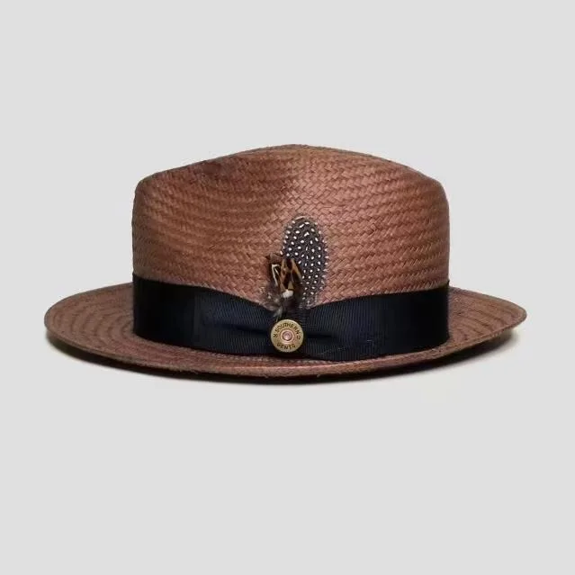 

Handmade Fine Weave 5-Inch Paper Straw Hat - European and American Style Jazz Hat for Men and Women