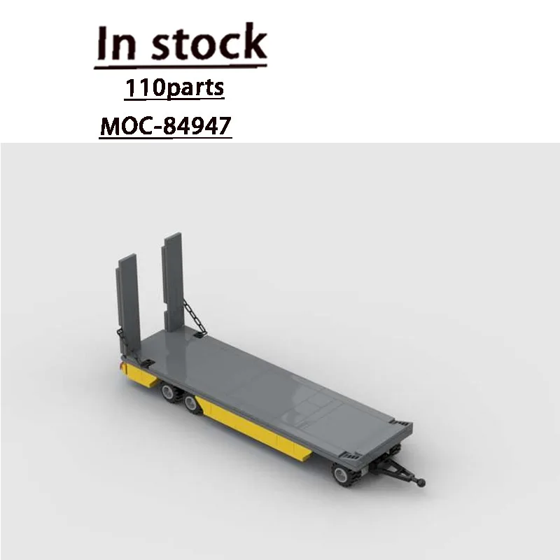 

MOC-84947 New City Small Flatbed Trailer Building Block Model 110 Parts MOC Boys Children's Birthday Christmas Toy Gift