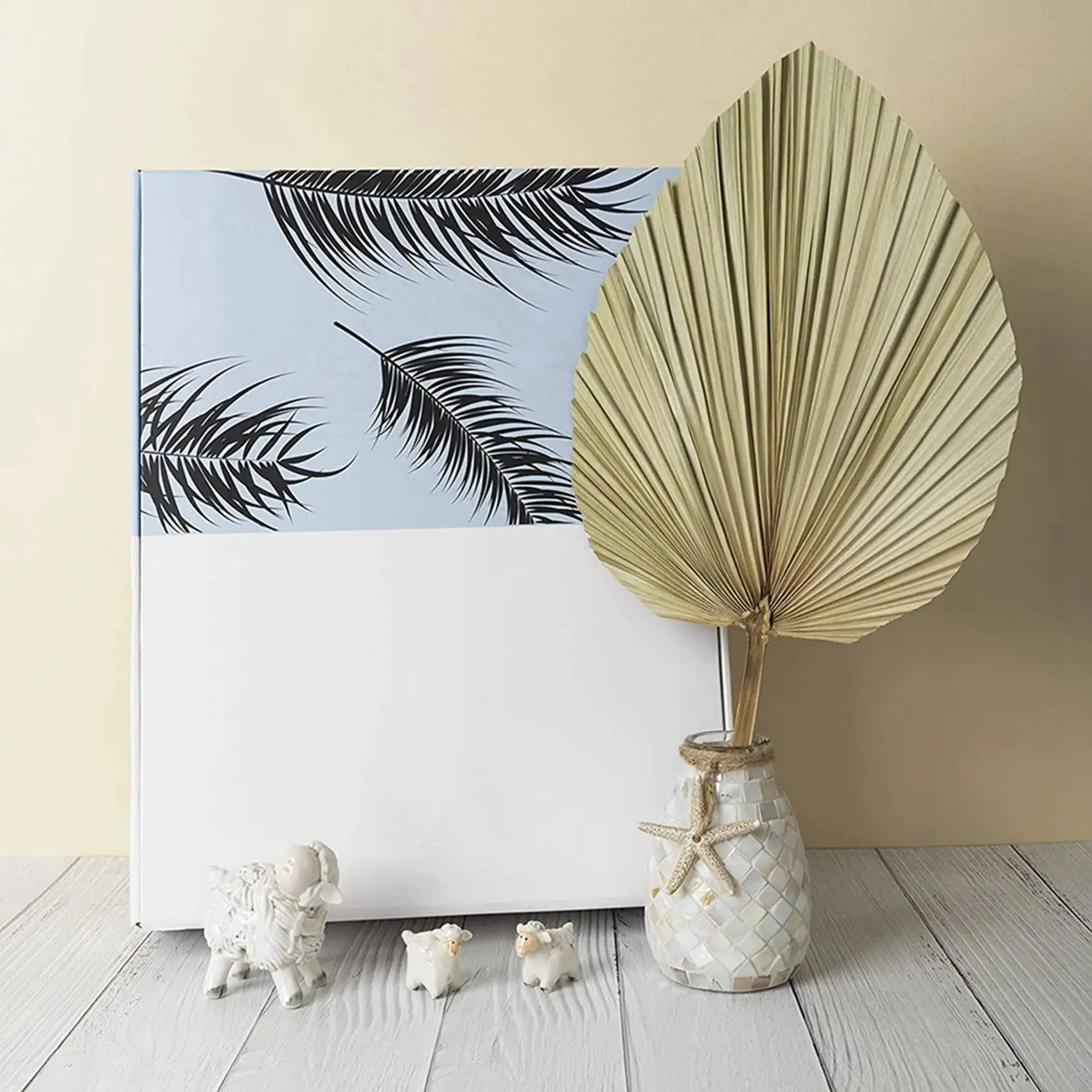 

ABSS-Dried Palm Leaves Room Decor 15 шт. - 18 дюймов H X 10 дюймов W Большой натуральный декор пальмового листа для красивого образа в стиле бохо