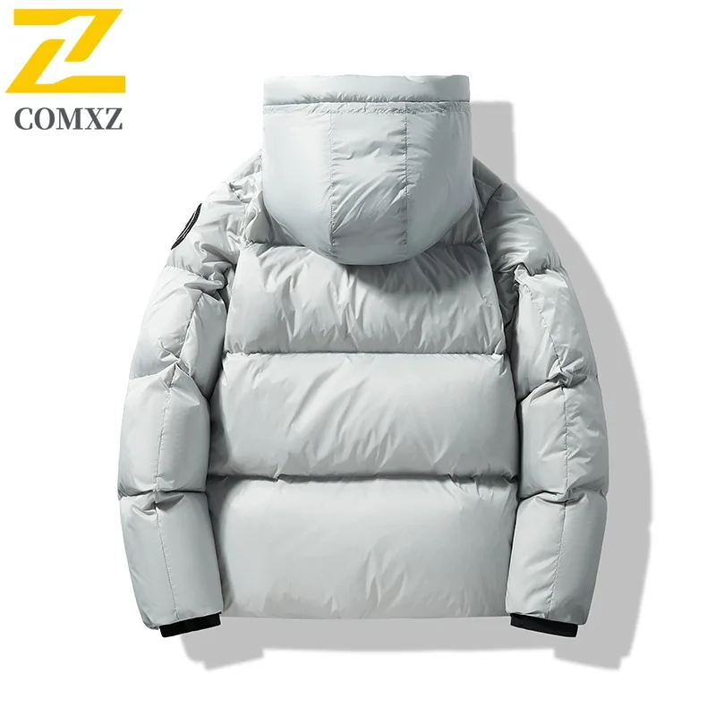 Mens Winter Thickened Hooded Cotton Jacket American style Windproof Parka Color-blocked Casual Overcoat Thermal Padded Coat2025