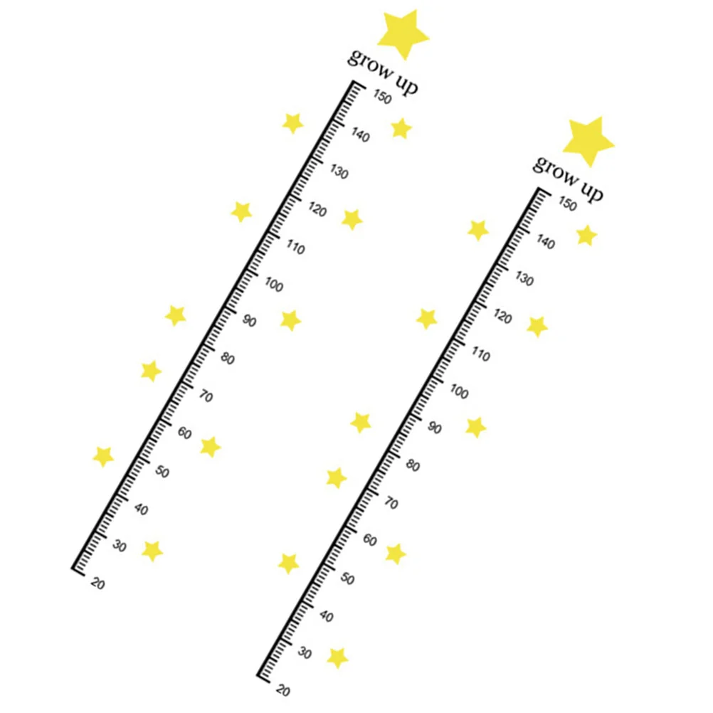 

Height Measurement Wall Decal Star Design Self-Adhesive Sticker for Room Decor and Growth Tracking Height Measurement