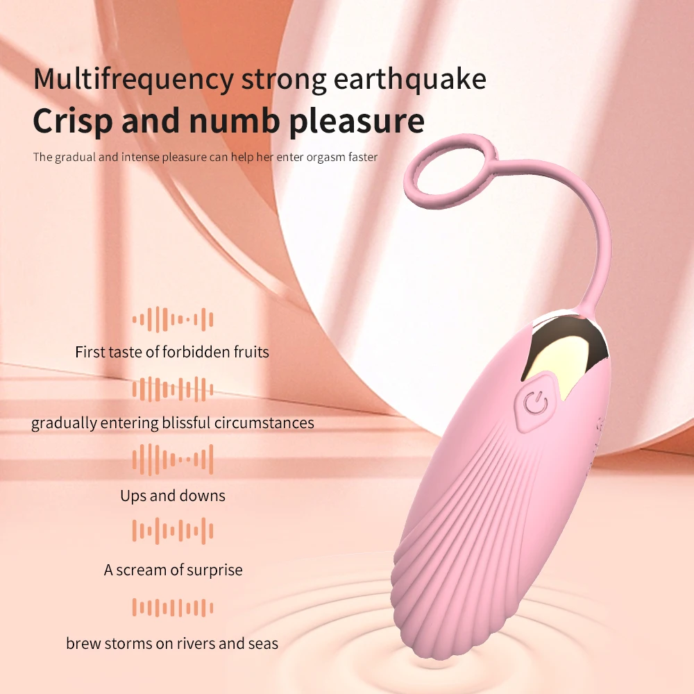 Ovo vibratório com controle remoto, 10 padrões de vibração, silicone elástico de camada dupla, tamanho compacto para fácil esconder, waterpr