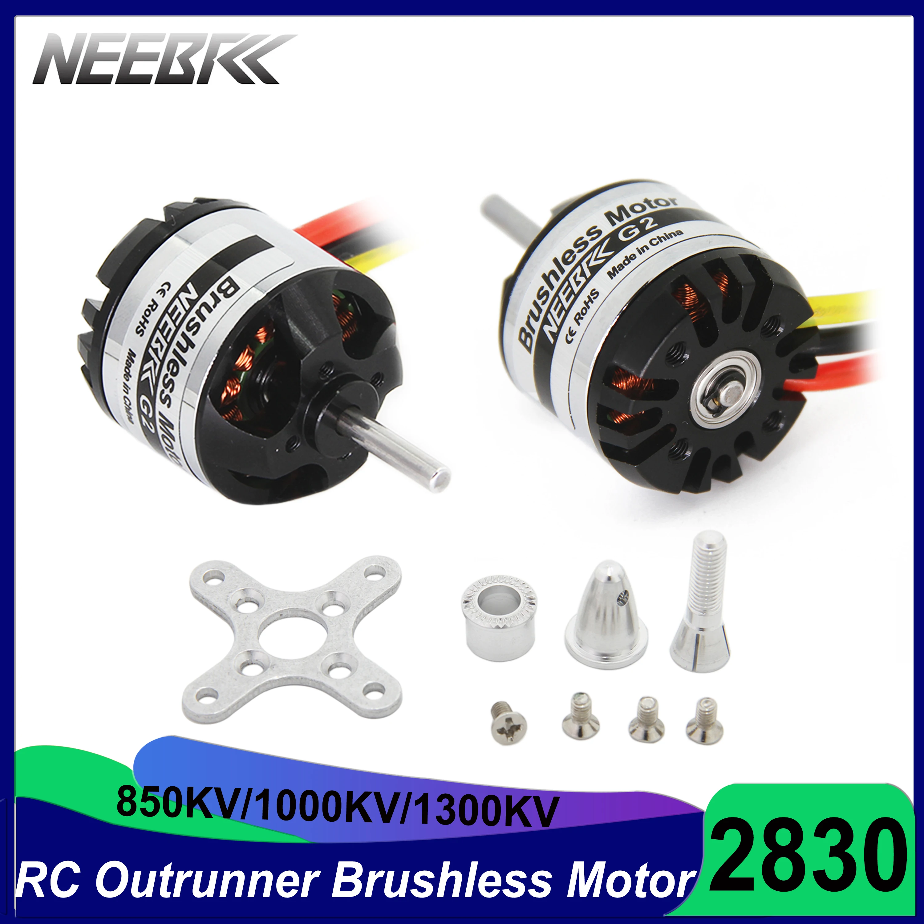 

1/2/4PCS NEEBRC 2830 Outer Rotor Engine Brushless Motor for RC Fixed-wing FPV Drone Quadcopter Helicopter Airplane Aircraft