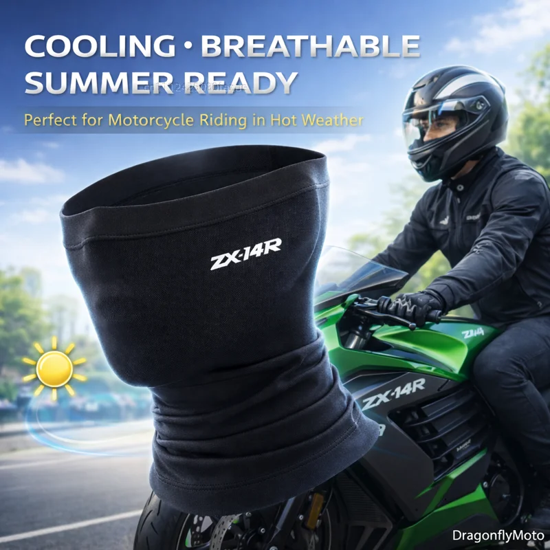 

Для мотоциклов Kawasaki ZX14R ZX 14R ZX14 R 14 2006-2017: летняя охлаждающая дышащая маска для лица, гетр на шею, балаклава с индивидуальным логотипом