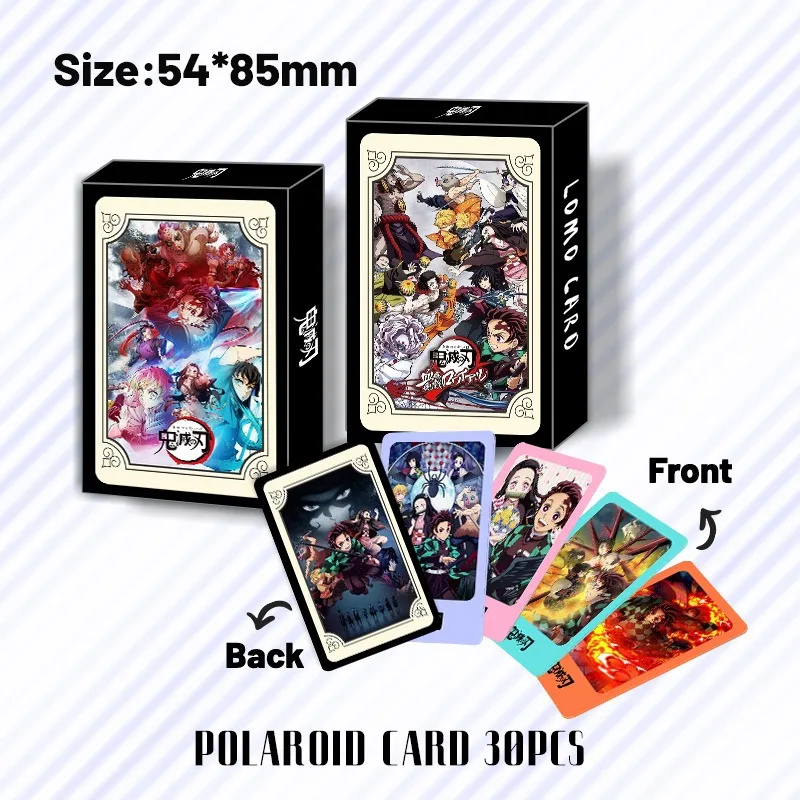 30PCS double-sided card Dragon Ball Ghost Pirate anime Naruto Kakashi boxed greeting card photo card collection card