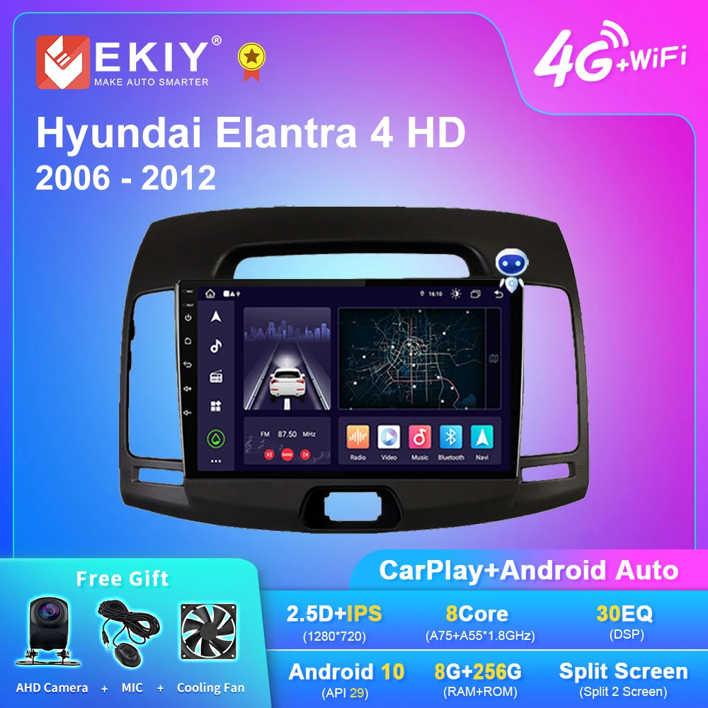 

EKIY X7 Android Car Radio For Hyundai Elantra 4 HD 2006-2012 IPS DSP Navigation GPS Carplay Multimedia Video Player Stereo 2din