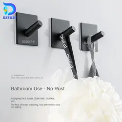 Toallero de acero inoxidable para colgar en la pared, accesorios de baño, organizador de almacenamiento de cocina, colgador de bolsas, 1 unidad