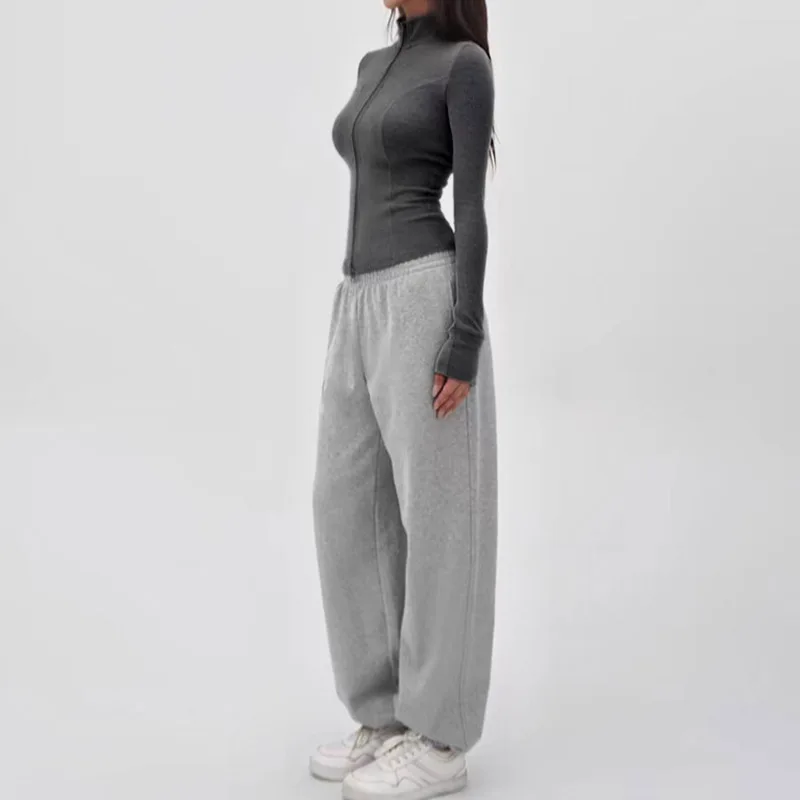 Cardigan à col Semi-haut pour fille américaine, sport, Fitness, Yoga, amincissant, manteau taille serrée, haut pour femme