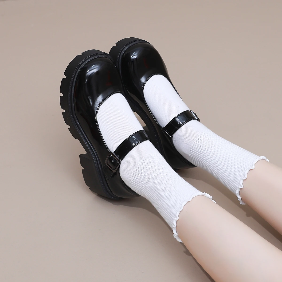 Lolita Schuhe Frauen japanische Schuhe Frauen Vintage Mädchen Studenten Uniform High Heel Plattform Schuhe Cosplay plus Größe – Detail 3