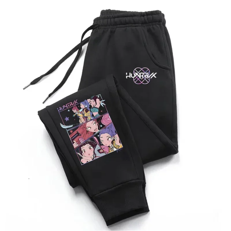 Kpop شيطان هنتر السراويل Harajuku الشارع الشهير الرجال النساء الركض Sweatpants طباعة الجري بنطلون الرياضة المتضخم بنطال رياضي #2