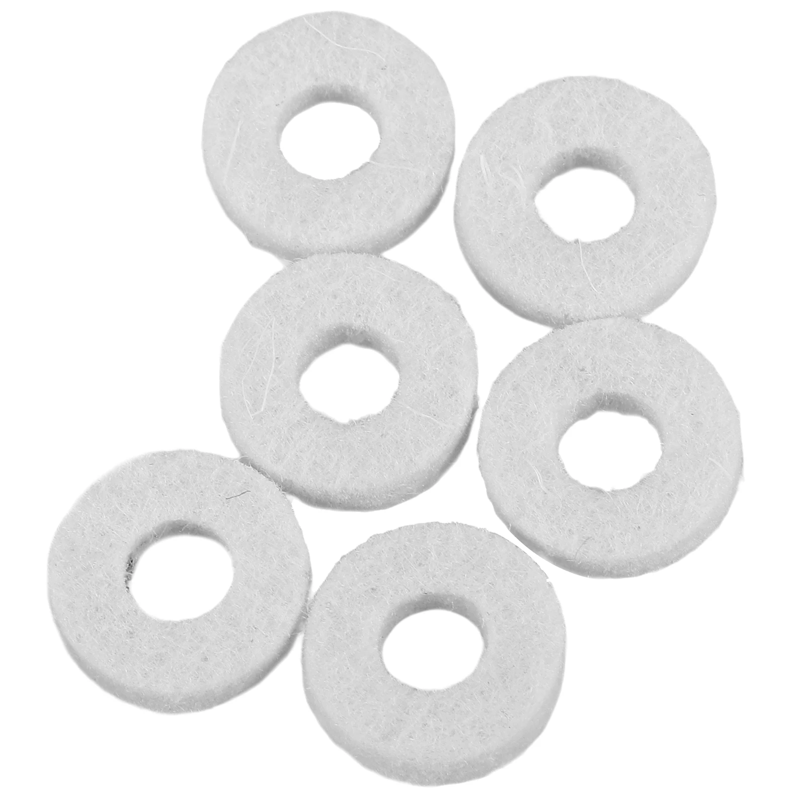 

6 Pcs Button Felt Instrument Accessories Musical Key Cushions Pad for Diy Keys Washers with Holes Gasket Repairing