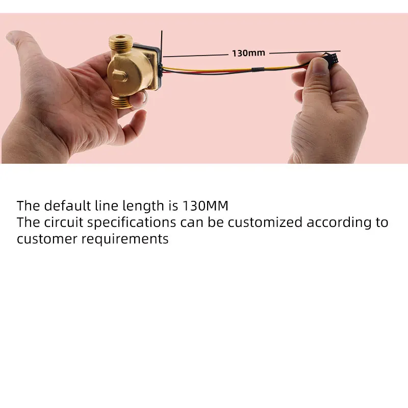 Capteur de débit d'eau Hall en cuivre, 4 points, débitmètre d'eau, vanne de commande, distributeur d'eau, chaudière murale, robinet d'irrigation