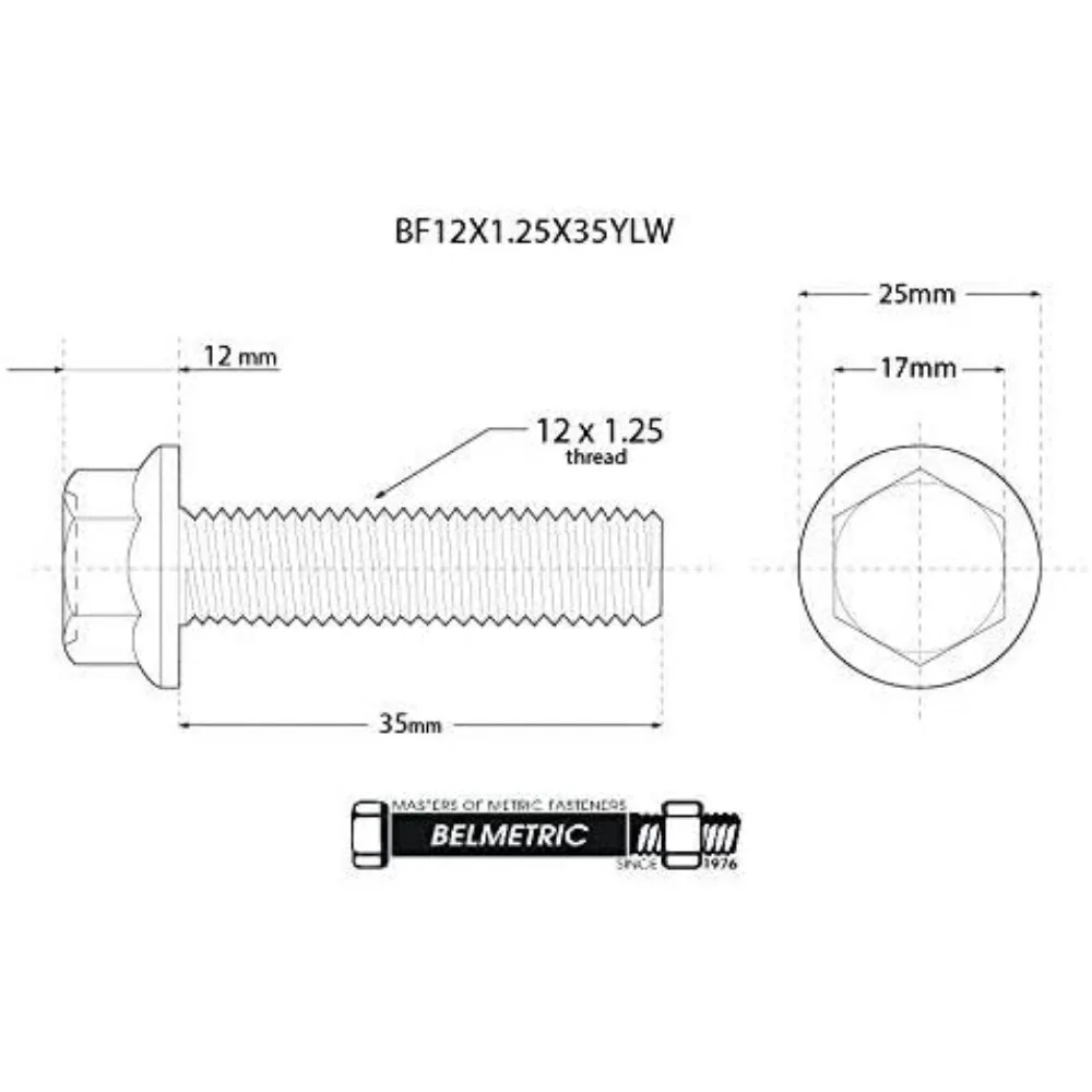 مسامير سداسية ذات خيط خشن مطلي بالزنك فئة 8.8 M20-2.50 × 100 مم، 20 عبوة، ملولبة جزئيًا 2.25، طول متري #4