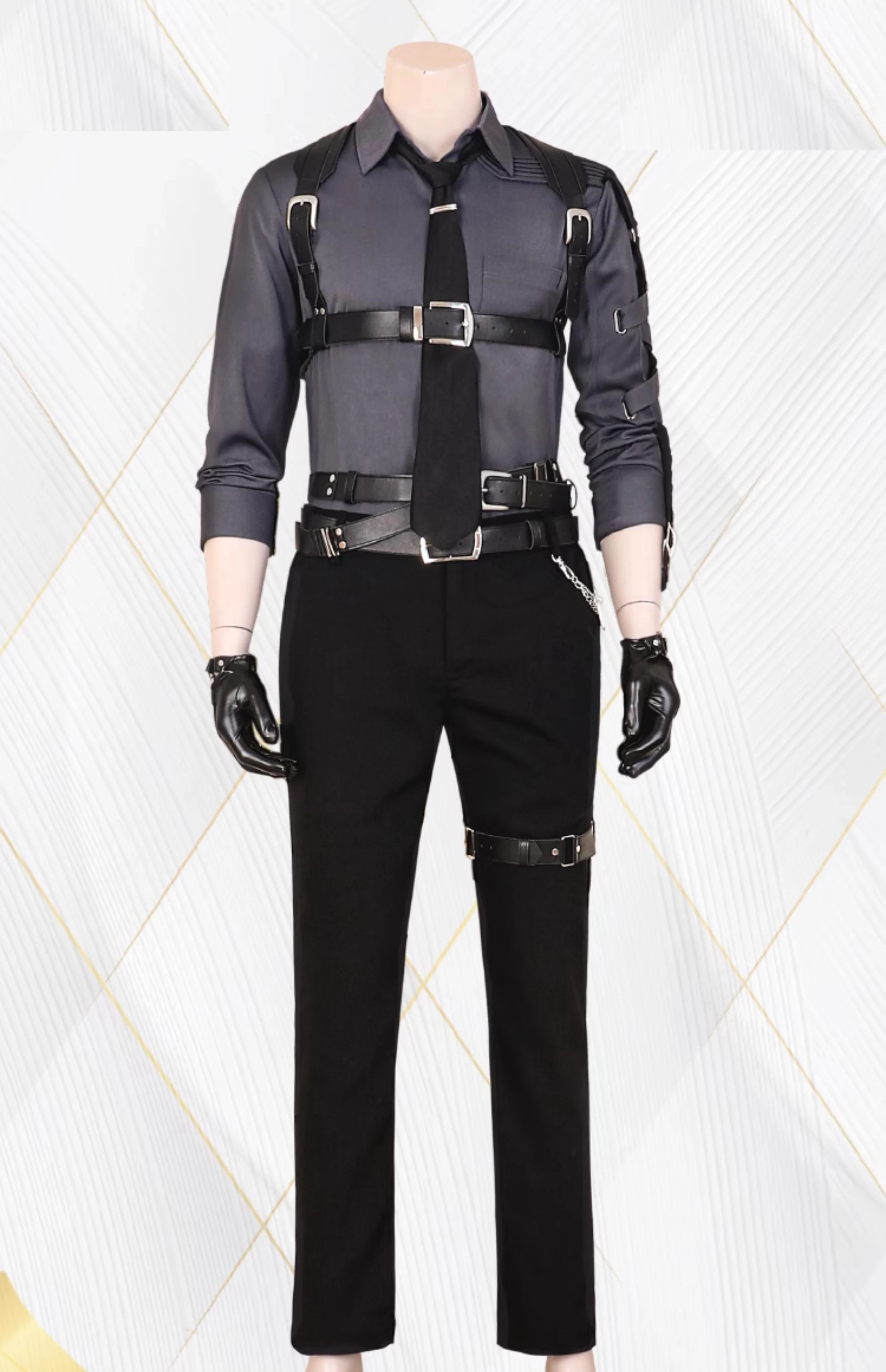 Women Man's Belt Harness Shirt Pants Set Halloween Show Suit Game Love And Deepspace Cosplay Sylus Xavier Zayne Rafayel Costume