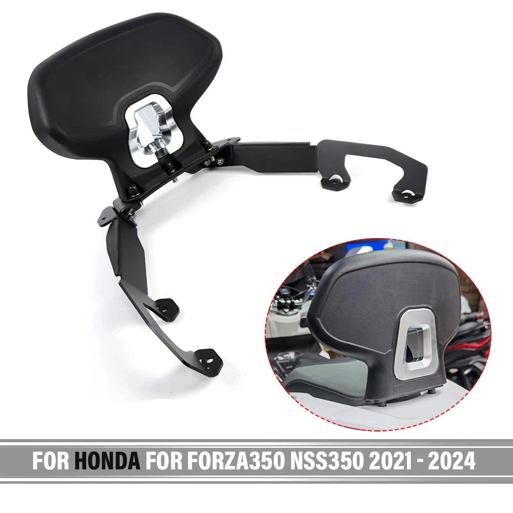 

For Honda For Forza350 NSS350 2021 2022 2023 2024 Motorcycle Black Rear Frame Passenger Seat Backrest Cushion Back Rest Pad