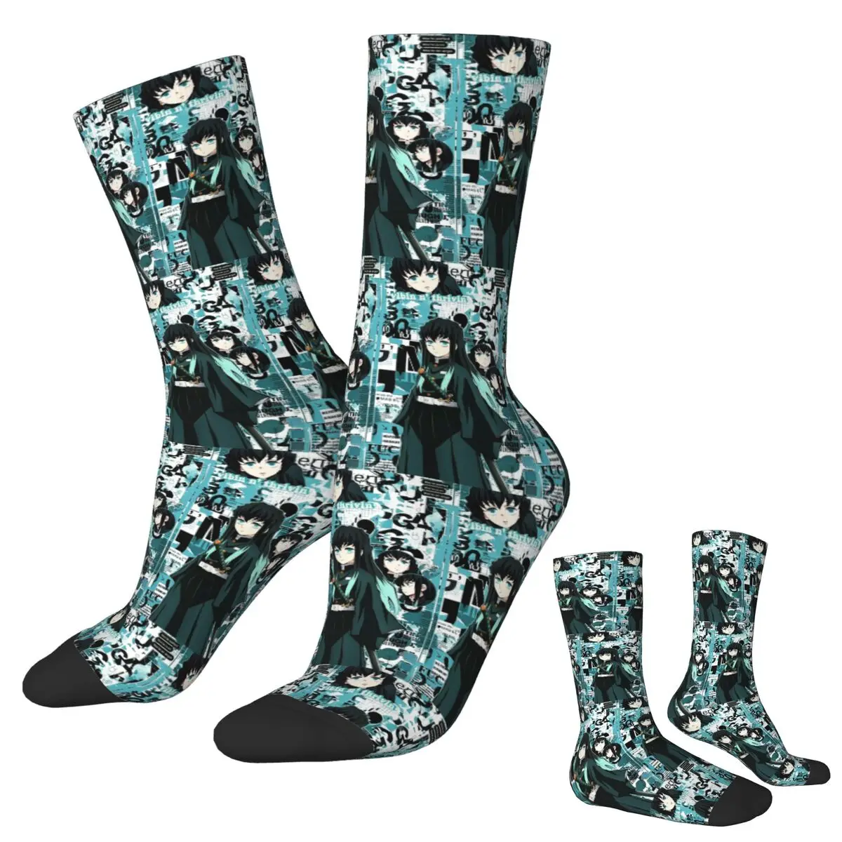 

Носки Muichiro Tokitou, впитывающие пот чулки в стиле Харадзюку, всесезонные длинные носки, аксессуары для мужчин и женщин, подарок на день рождения