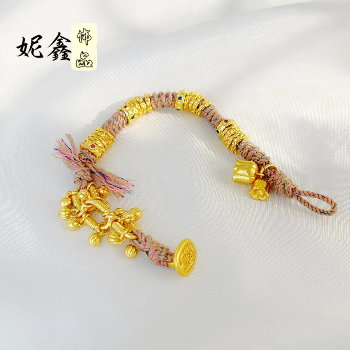 24K Gold AU999 God of Wealth Lily of the Valley Bracelet - Light luxury & wealth-attracting, first choice for gift-giving