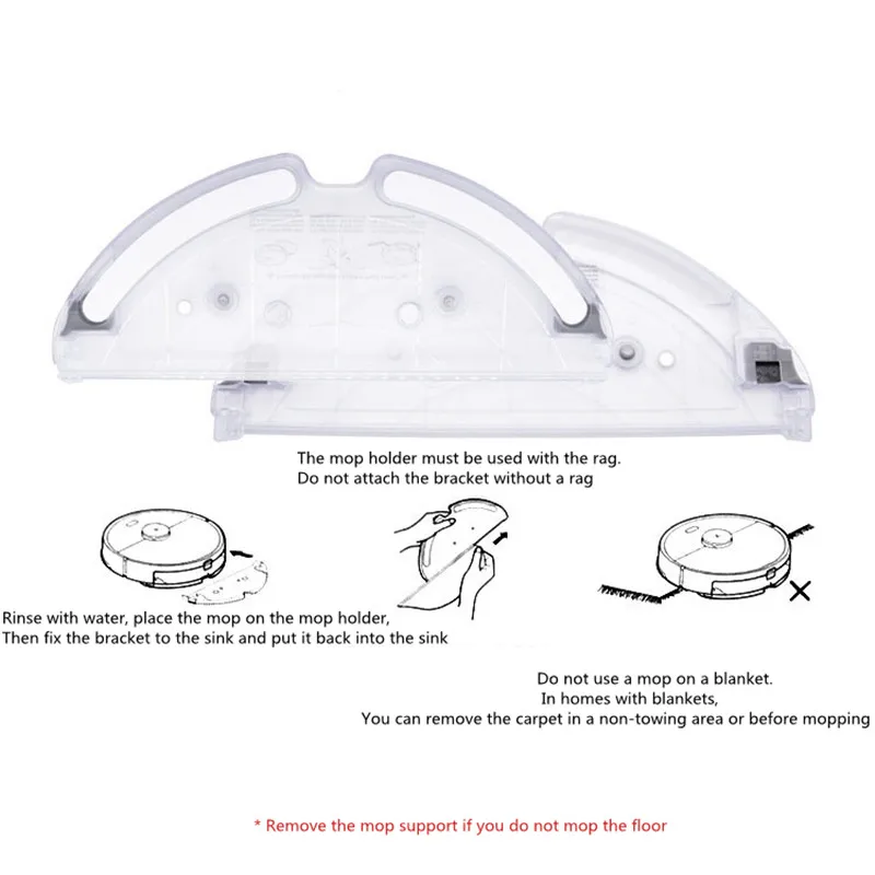 For Roborock S5 MAX S50 MAX S55 MAX S6 MAXV T7 Pro Tray Mops Water Tank Spare Parts Vacuum Cleaner Accessories