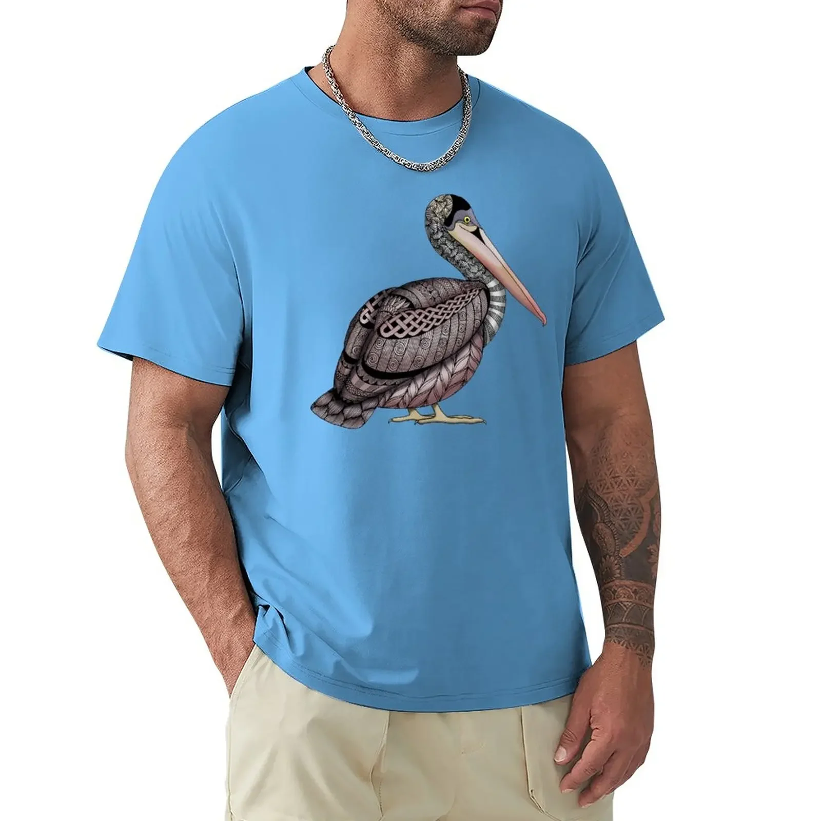 Brown Pelican T-Shirt korean fashion customs design your own men t shirts