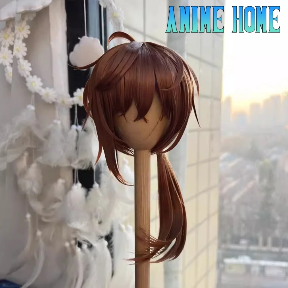 

Hot Anime Role Cos Handmade Brown Styling Hair 1/3 1/4 1/6 BJD Hair Wig Horsetail Cosplay KN Gift