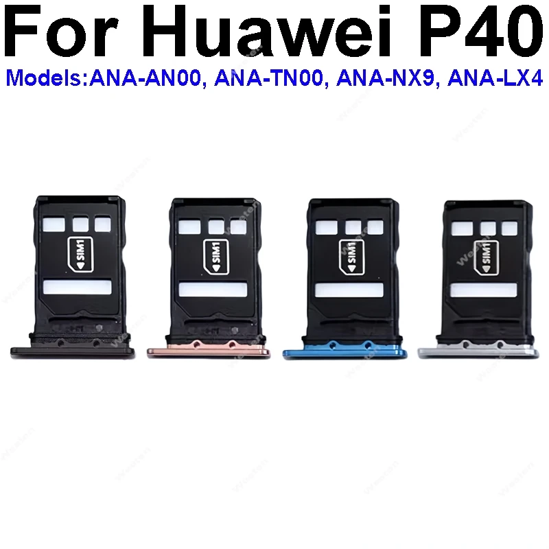 Sim Card Tray Adapter For Huawei P40 Pro Plus Lite 4G 5G SIM Card Slot Socket Holder Card Reader Replacement Repair Parts