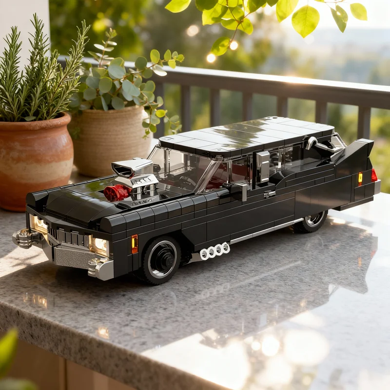 

293pcs MOC Cadillac Hearse City Champions Model Building Blocks Architecture Christmas Gift Toys Idea Education Brick Kids