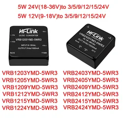 5W DCDC Isolated Converter 24V to 3/5/9/12/15/24V Switching Power Supply Module VRB21205YMD-5WR3 VRB2405YMD-10WR3