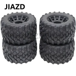 4PCS 125X73mm Wheel Rims Tires Tyre Set For E-MAXX HSP HPI ARRMA Redcat Savage1/10 RC Truck Car Upgrade Parts