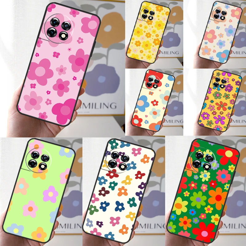 Groovy Pastel Flowers Bloom Daisies Case For OnePlus Nord CE 4 3 2 Lite 2T N10 N20 N30 OnePlus 12 11 9 10 Pro 8T 10T 12R Cover