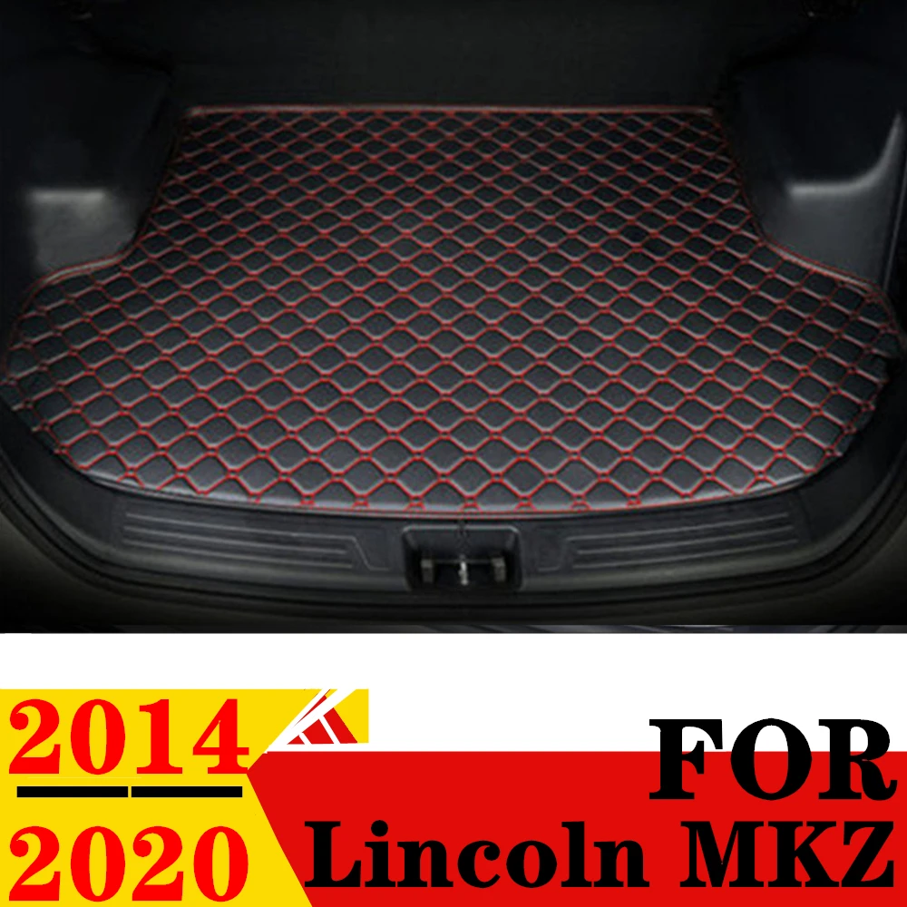 Car Trunk Mat For Lincoln MKZ 2020 2019 2018 2017 2016 2015 2014 Flat Side Rear Cargo Protect Pad Liner Cover Tail Boot Tray Pad