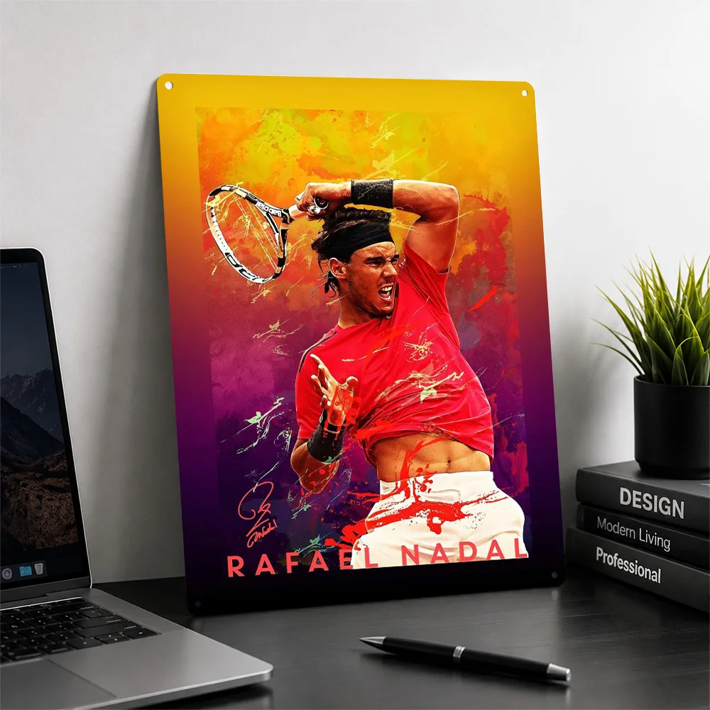 Nadal 2012 French Open Poster Sports Wall Art Personalized Vintage Metal Tin Sign for Man Cave Gym Home Decor Fan Gift Display